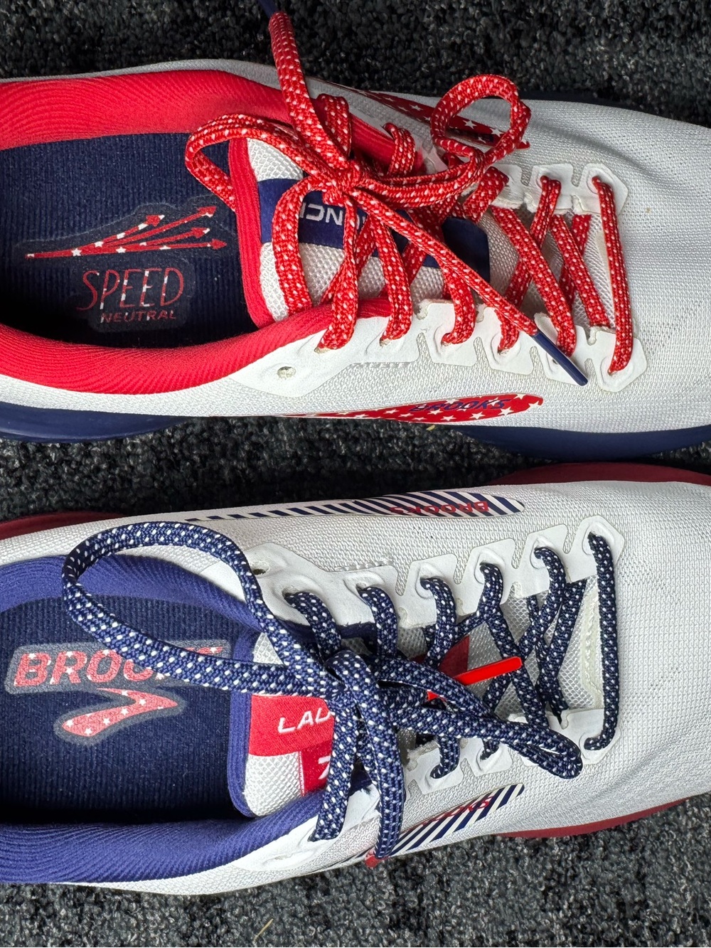 Brooks Launch 7 Women’s Size 9 Running Shoes Red White Blue Stars 1203221B166 - Picture 7 of 11
